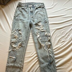 American Eagle Extra Ripped Mom Jeans
